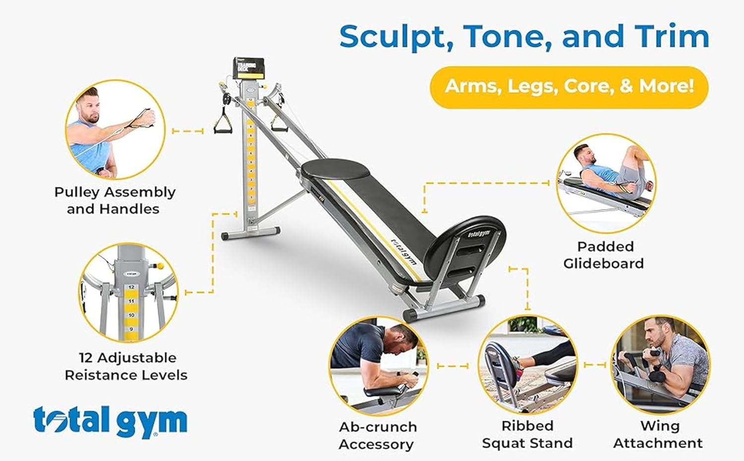 Total Gym FIT Full Body Fitness Workout Machine, Folding Home Exercise Equipment · v4