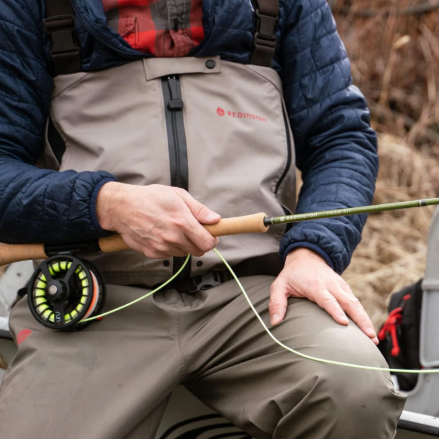 Redington Fly Fishing Rod and Reel Combo Starter Kit, 4-Piece Medium Action Fly Rod for Freshwater, Durable Diecast Aluminum Run Fly Reel, Carrying Case, Fly Line and Leader · v4