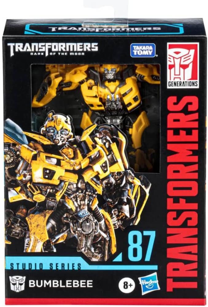 Action figure Deluxe Class Dark of The Moon Bumblebee Transformers Toys Studio Series 87 - 8 anni e più, 4,5 pollici, multicolore