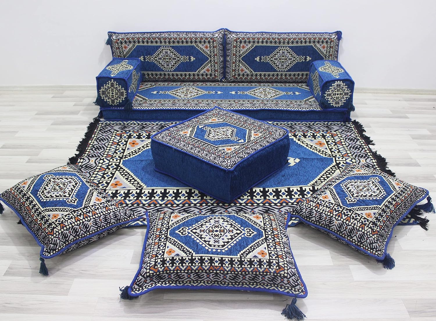 Premium Arabic Sofa Set, Floor Cushions, Seating Cushions, Moroccan Sofas, Arabic Majlis, Living Room Sectionals, Arabic Diwan (Sofa Full Set) · v2