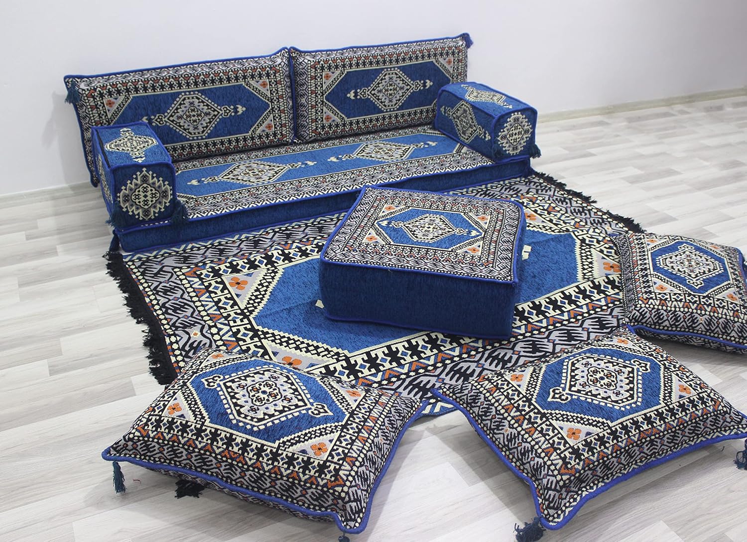 Premium Arabic Sofa Set, Floor Cushions, Seating Cushions, Moroccan Sofas, Arabic Majlis, Living Room Sectionals, Arabic Diwan (Sofa Full Set) · v2