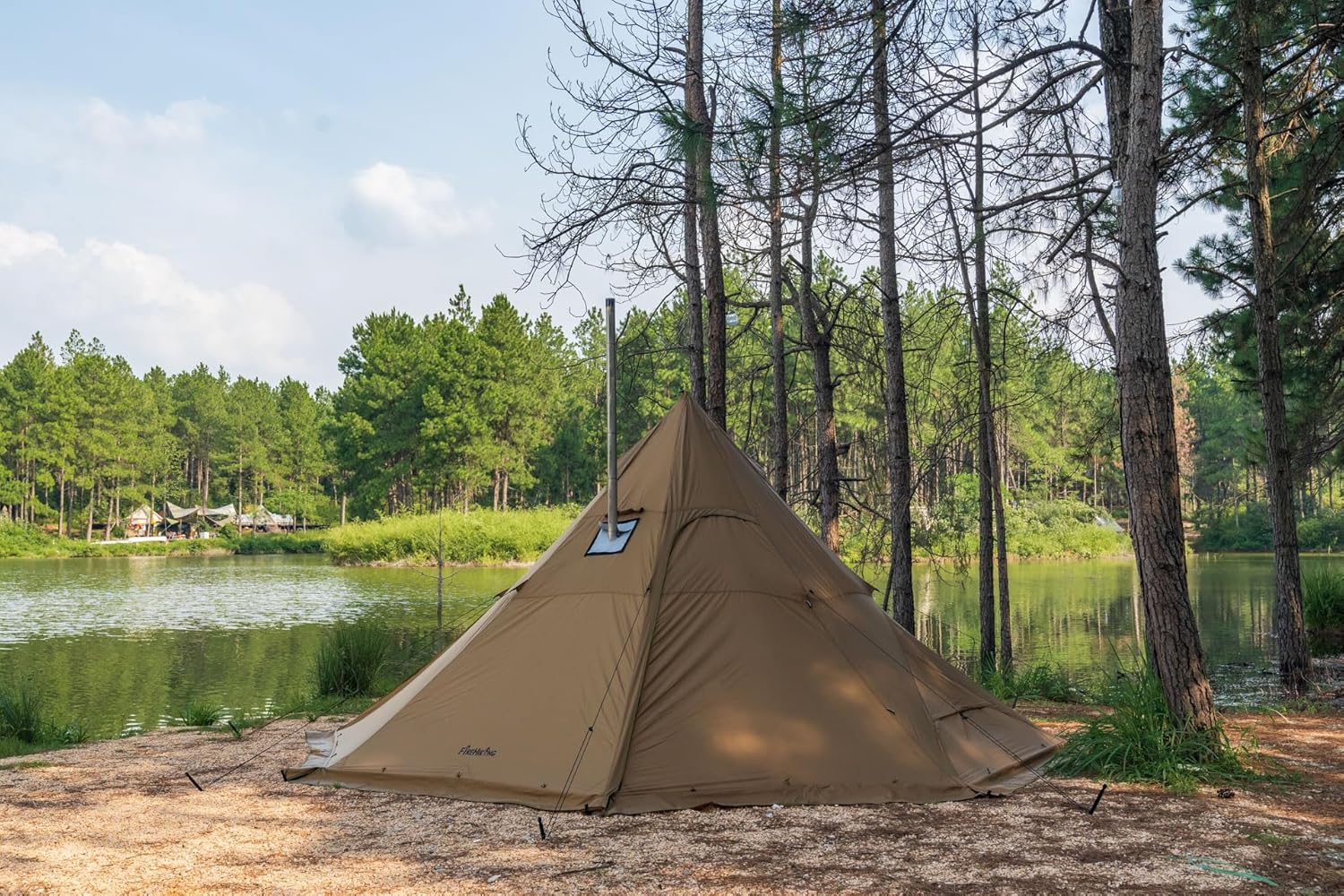 Tenda calda da campeggio FireHiking Tenda Tipi per 4-8 persone con fornello Jack per Bushcraft, cucina e riscaldamento