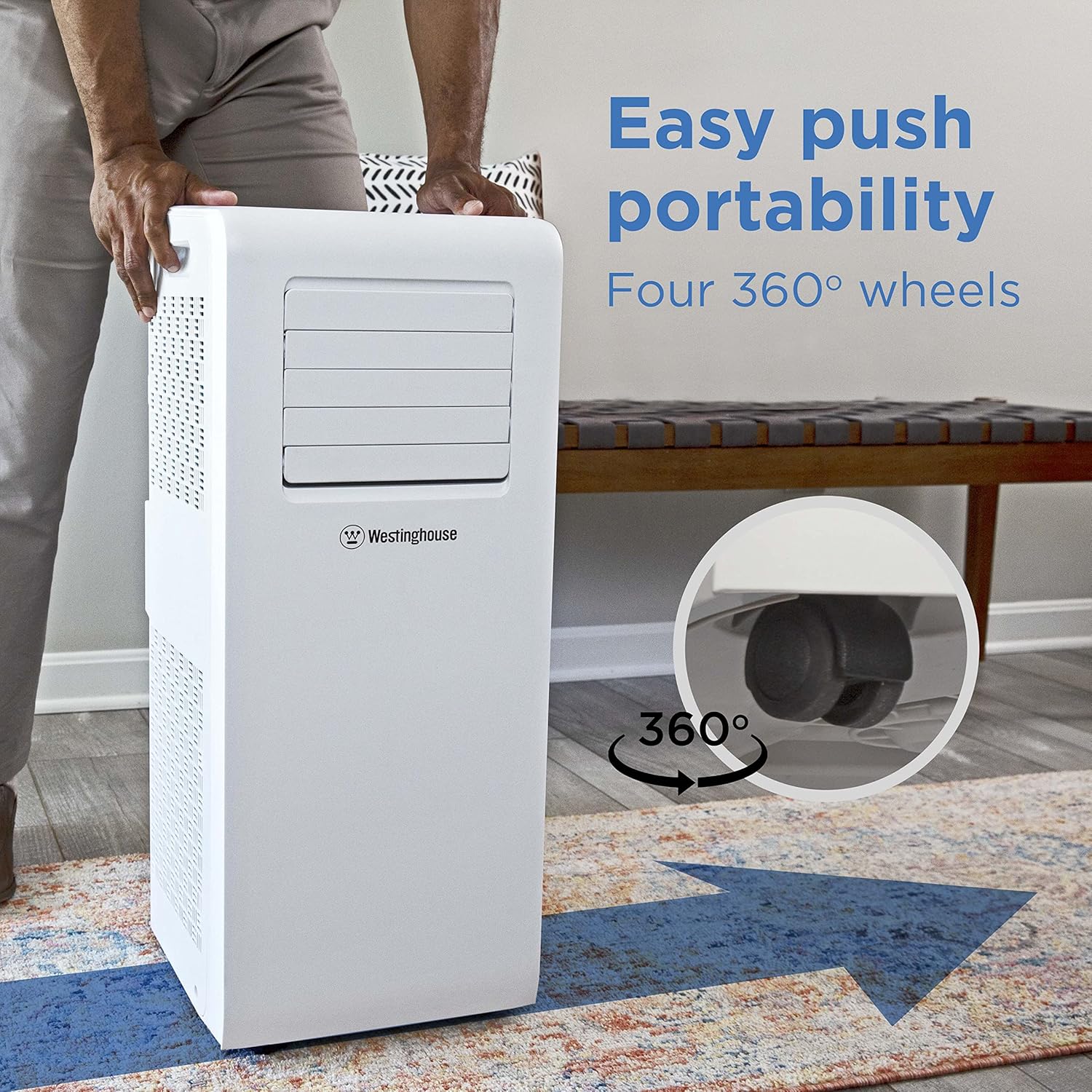 Westinghouse 10,000 BTU Portable Air Conditioner with Home Dehumidifier, Remote Control - For Rooms Up To 450 Square Feet · v4