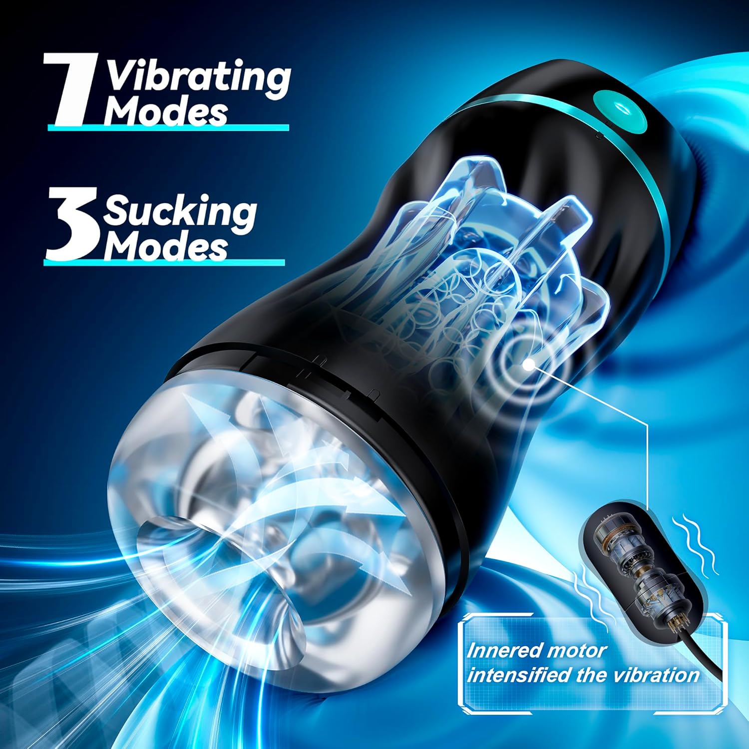 EINSEO Automatic Sucking Male Masturbators - Upgraded 7 Vibration  Suction Hands Free Pocket Pussy Male Stroker with 3D Realistic Textured, Blowjob Toy Mens Adult Male Sex Toys for Men (Black) · v2