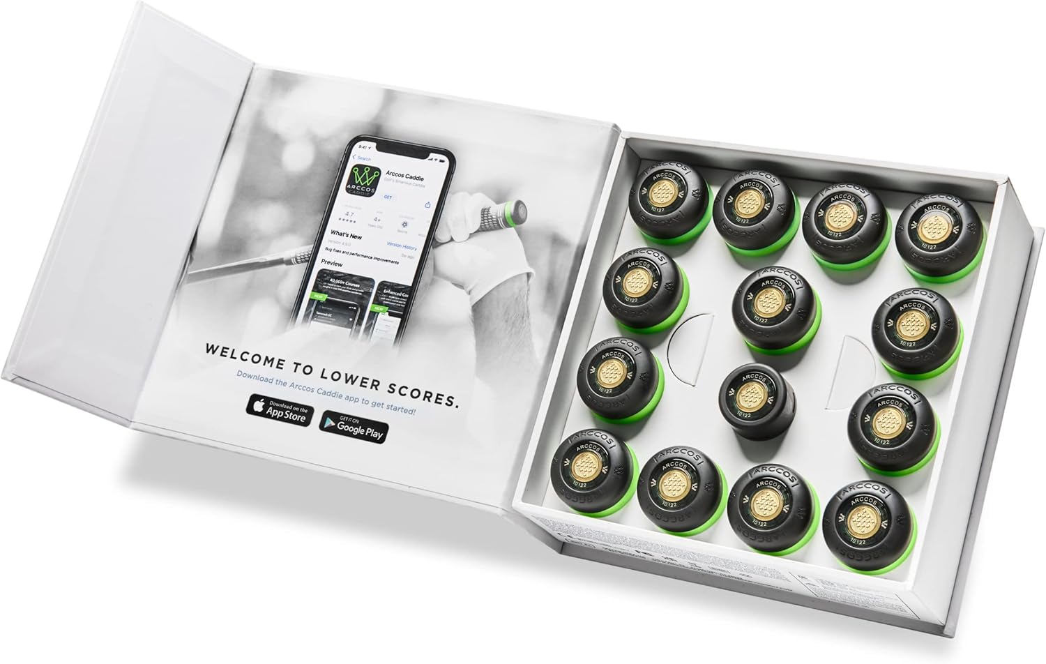 Arccos Smart Sensors: sistema di tracciamento automatico delle partite di golf, telemetro GPS basato sull'intelligenza artificiale, distanze Smart Club