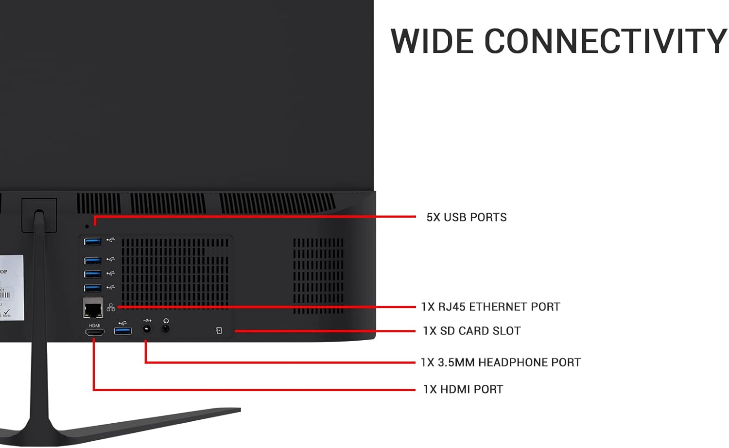 Fusion5 23.8 Full HD IPS All-in-One Desktop Computer with Windows 11 - Quad-Core, 4GB RAM, 128GB SSD, Dual-Band WiFi, Expandable HDD - AIO PC with Front Camera, Wireless Keyboard, Mouse · v6