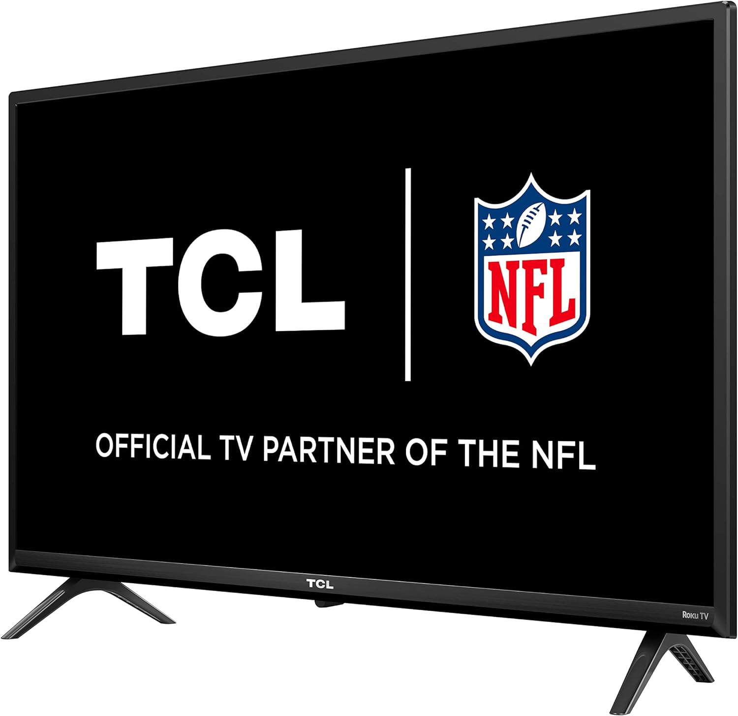 تلفزيون TCL 32S355 الذكي LED من الفئة 3، عالي الدقة 720 بكسل، من Roku - أسود