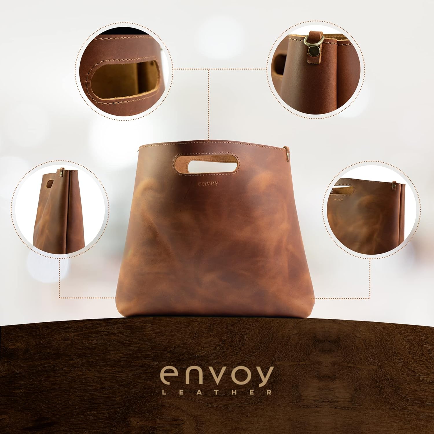 Leather Tote Handbag, Womens Leather Handbags, Leather Purses for Women | Made in USA · v4