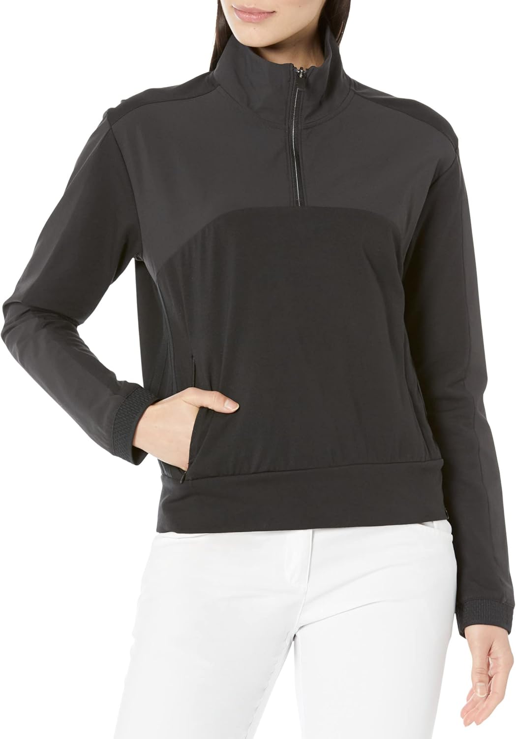 adidas Womens Ultimate365 Tour Quarter Zip Golf Pullover