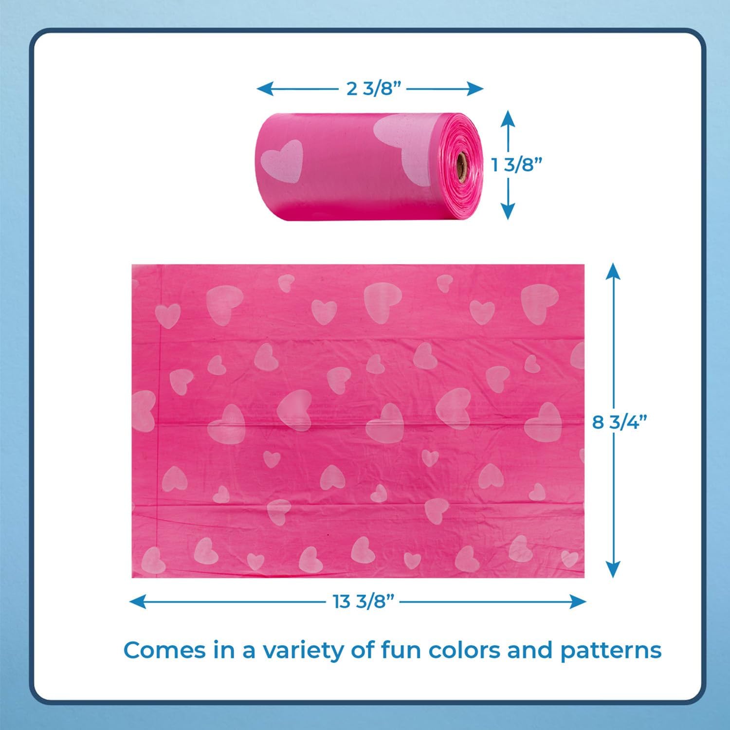 Best Pet Supplies Dog Poop Bags for Waste (150 Bags) Refuse Cleanup, Doggy Roll Replacements for Outdoor Puppy Walking and Travel, Leak Proof and Tear Resistant, Thick Plastic - Assorted Colors