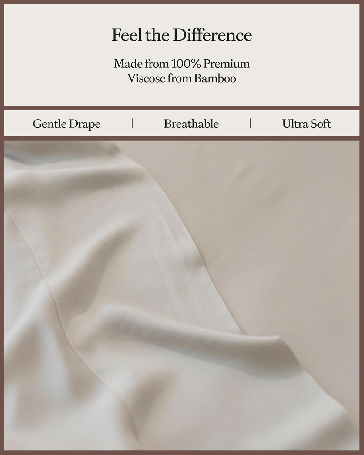 Cozy Earth Luxury Bed Sheet Set - 100% Viscose from Bamboo Fabric, Ultra-Soft  Breathable, Fits Regular amp; Deep Pocket Mattresses up to 20 - 4 Pieces Full Sheet Set Oat · v3