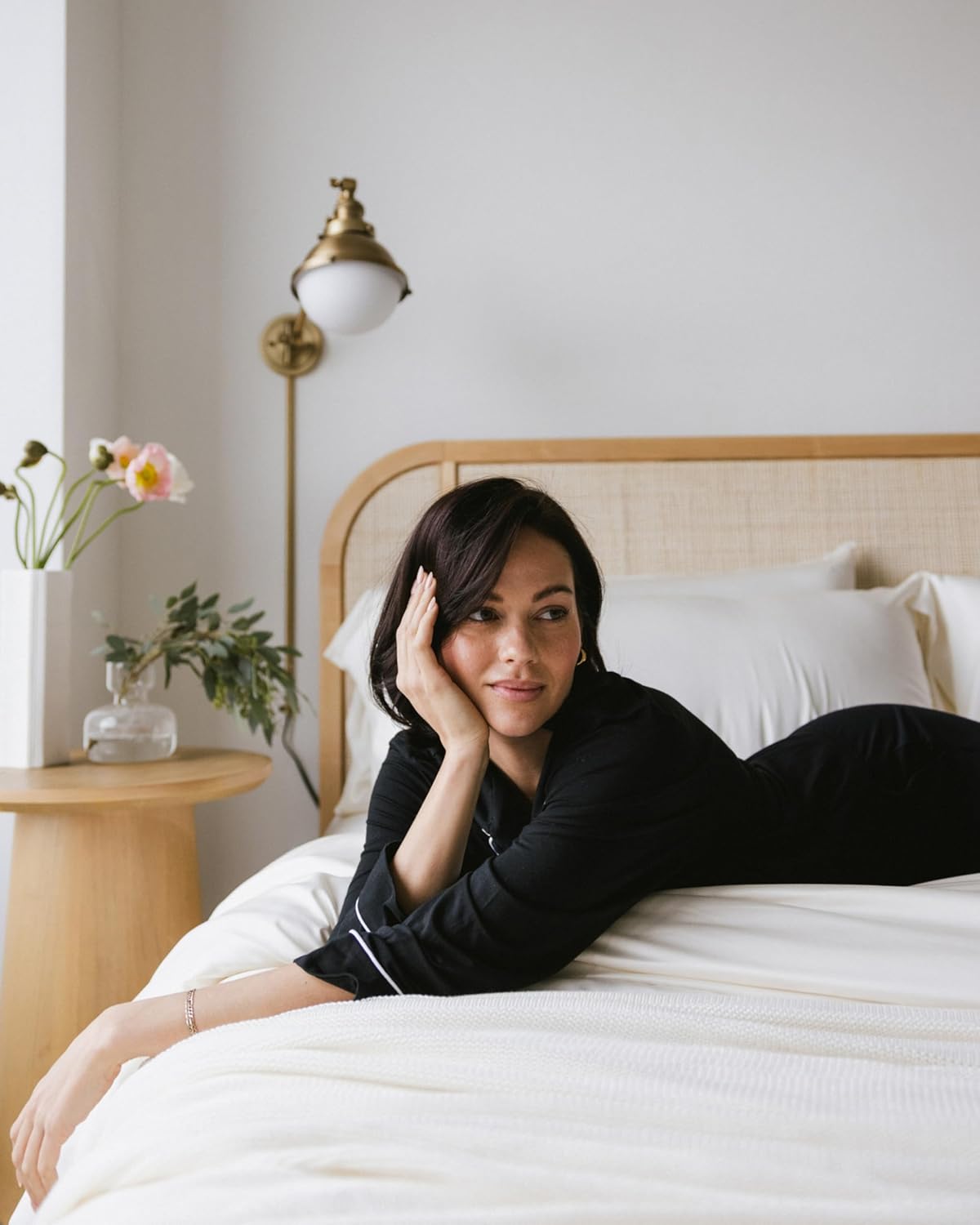 Cozy Earth Luxury Bed Sheet Set - 100% Viscose from Bamboo Fabric, Ultra-Soft  Breathable, Fits Regular amp; Deep Pocket Mattresses up to 20 - 4 Pieces Full Sheet Set Oat · v3