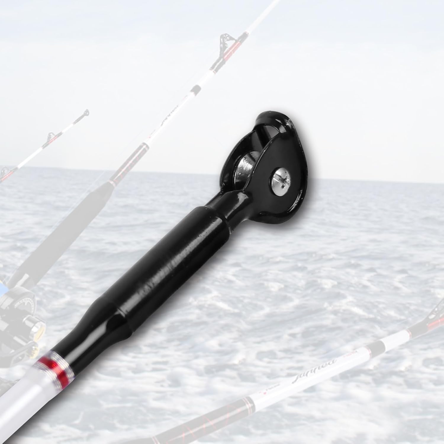 Fiblink Trolling Rod Saltwater Deep Dropper Big Game Rod Conventional Boat Roller Rod Carbon Fishing Pole (2 Pieces - 56 - 30-50lbs) · v3