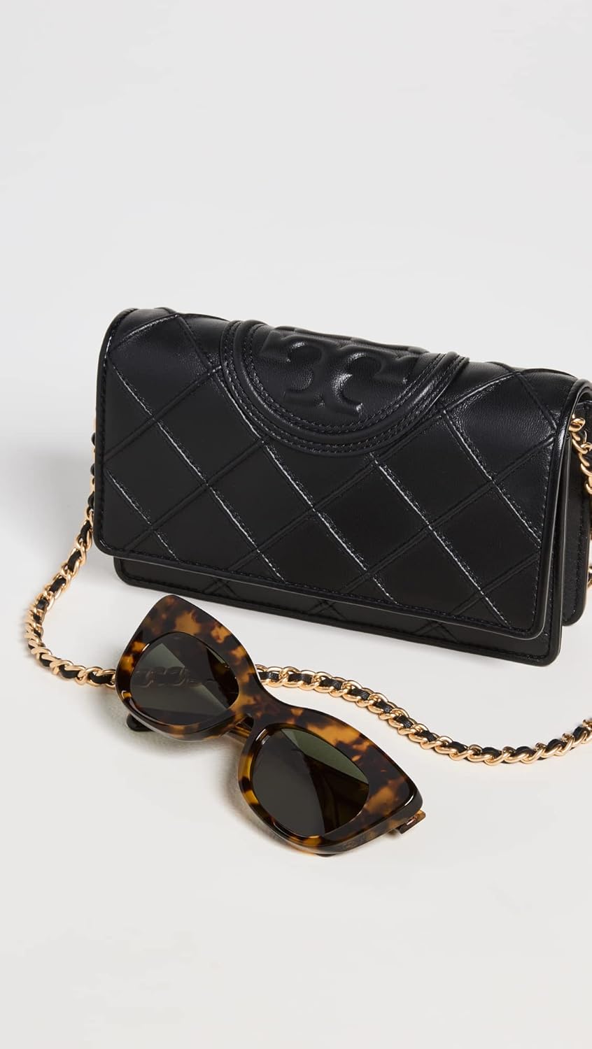 Tory Burch Womens Fleming Soft Chain Wallet · v5