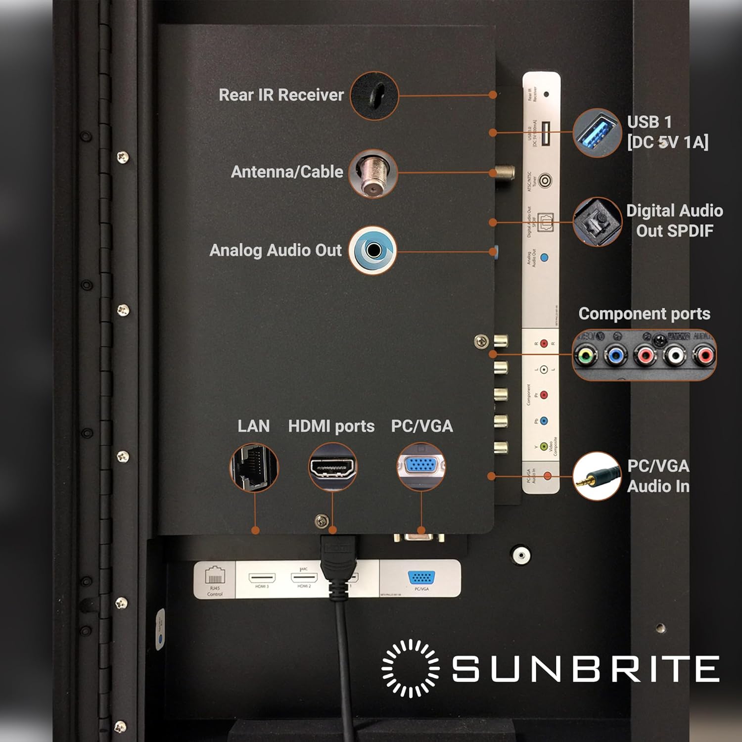 Televisor inteligente SunBrite Veranda 3 de 65 pulgadas con pantalla completa para exteriores, televisor 4K Ultra HD HDR QLED resistente a la intemperie, pantalla ultrabrillante de 1000 nits con mando por voz para todo tipo de clima