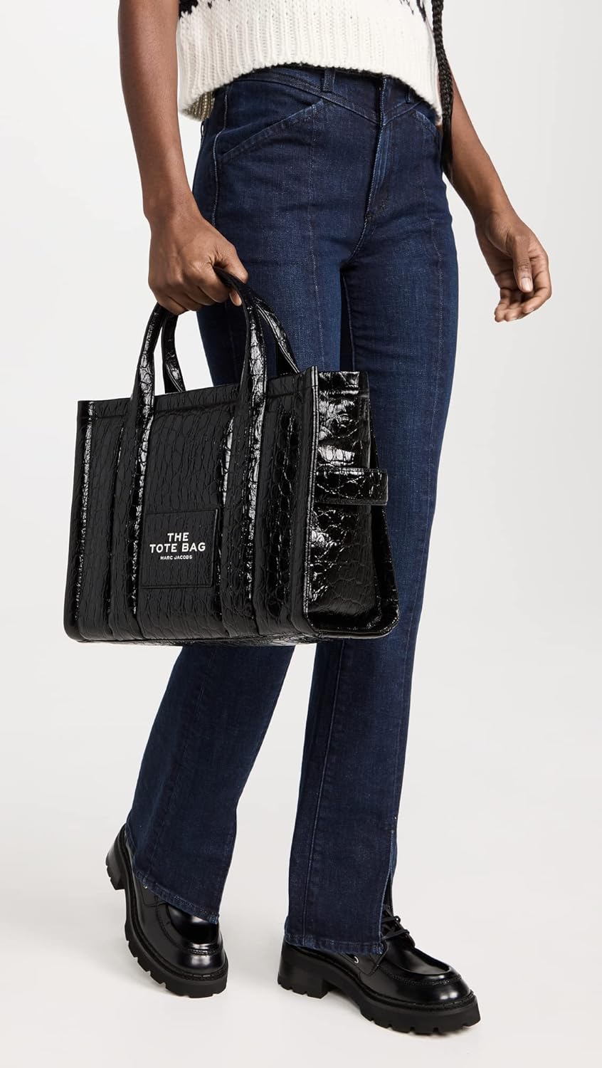 Marc Jacobs Womens The Croc-Embossed Medium Tote Bag · v3