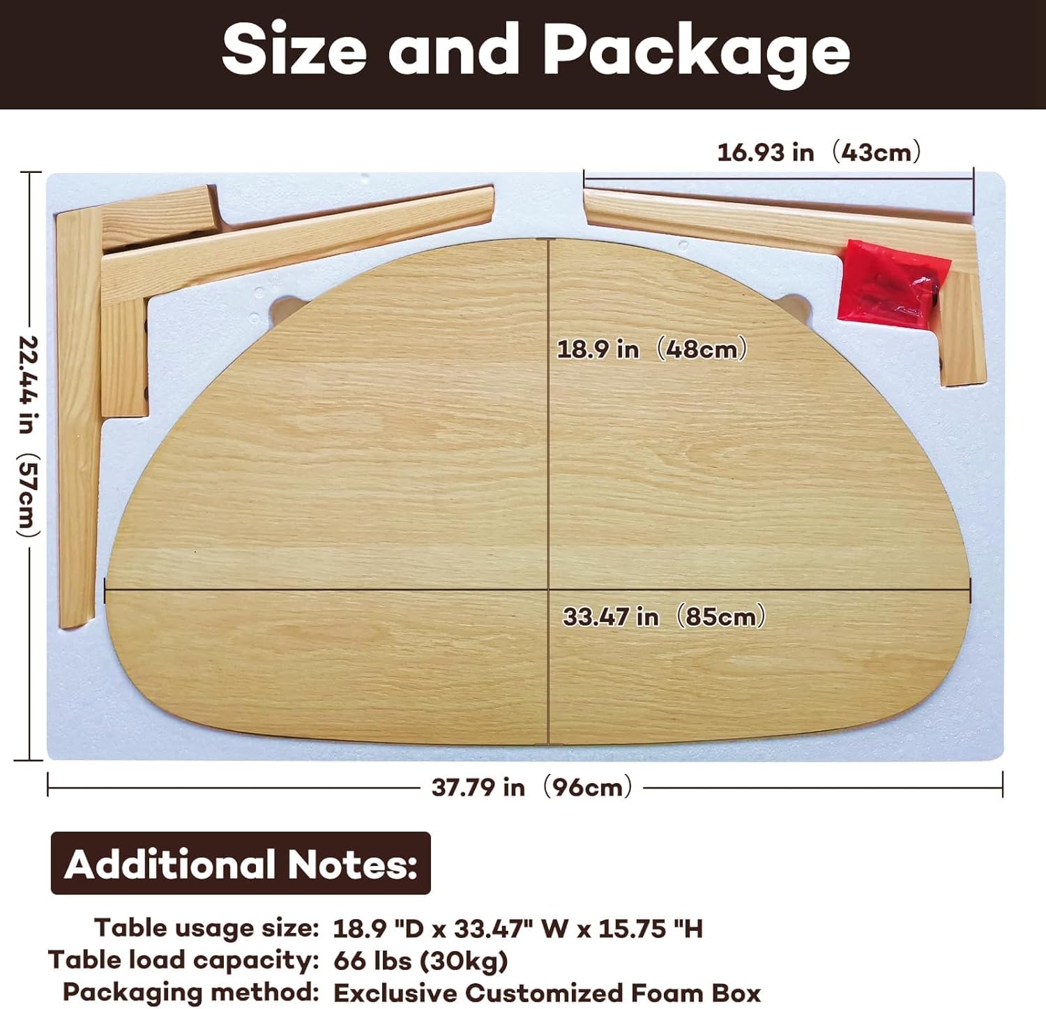 Small Oval Coffee Table Mid Century Modern for Living Room Center Minimalist Display Coffe Table,Nature Wood,18.9 D x 33.47" W 15.75" H · v2
