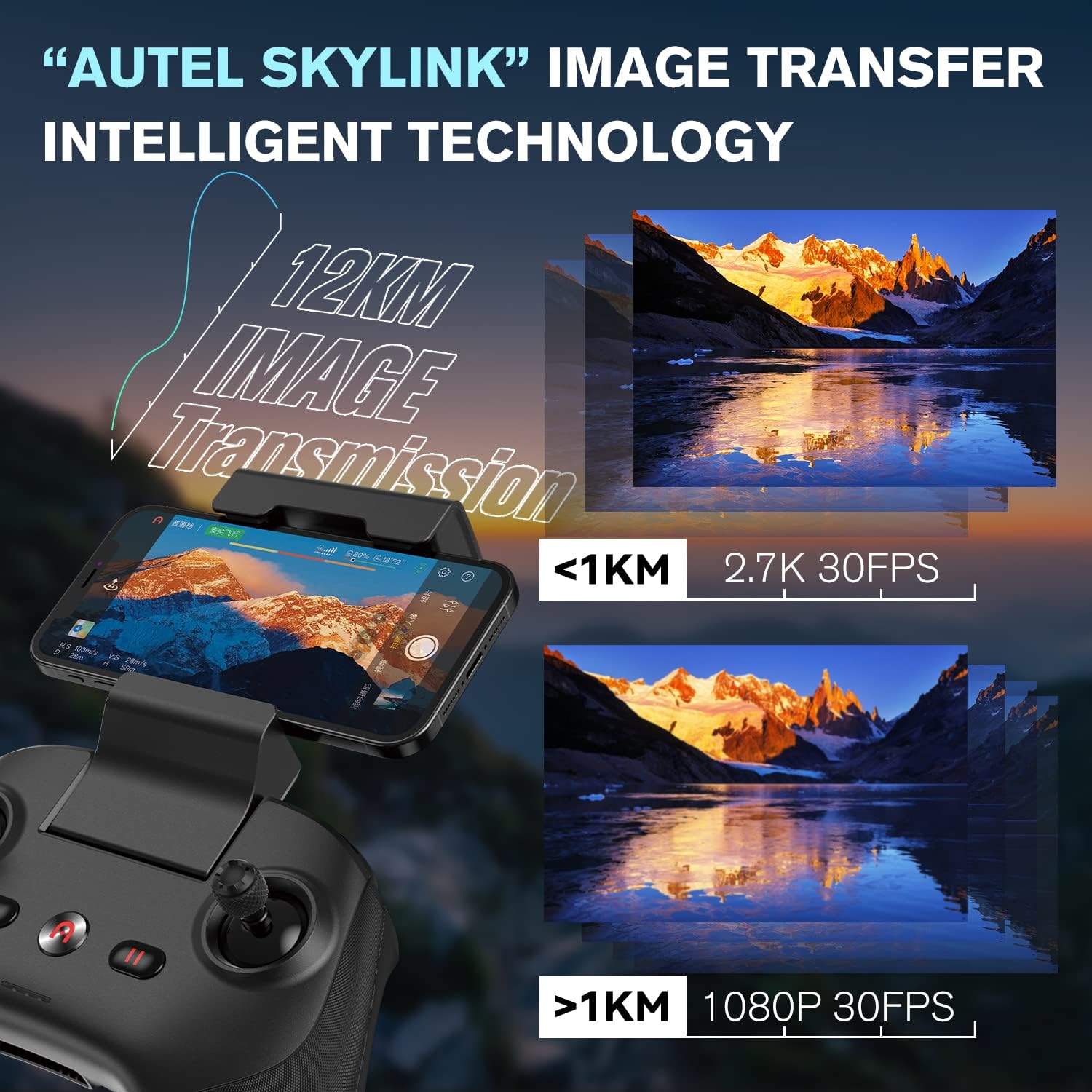 Autel Robotics EVO Lite Plus Premium Bundle, 1' CMOS Drone with 6K HDR Camera, 40 Minutes, 3 Axis Gimbal UAV 3-Way Obstacle Avoidance, 7.4 Miles Transmission, Lite  Fly More Combo (Orange) · v4