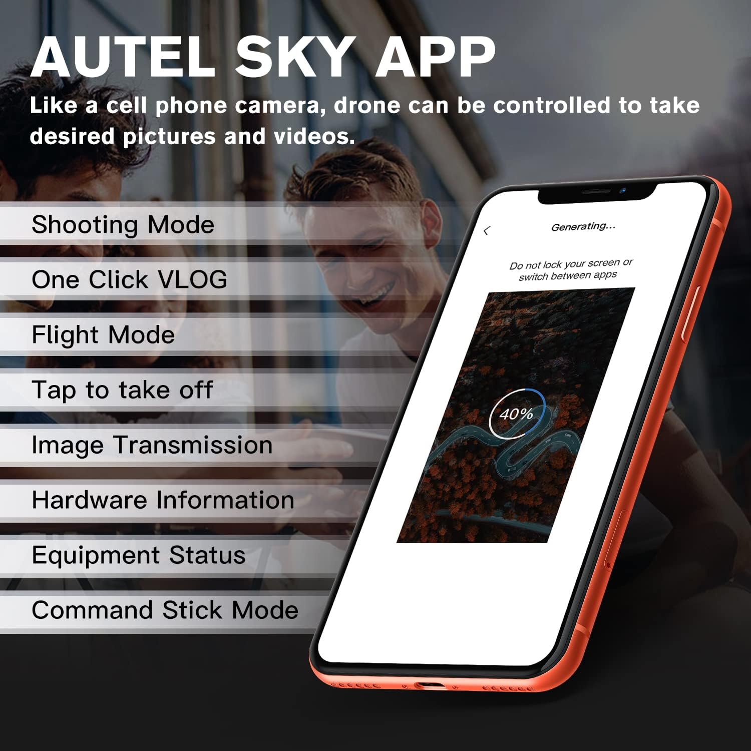 Autel Robotics EVO Lite Plus Premium Bundle, 1' CMOS Drone with 6K HDR Camera, 40 Minutes, 3 Axis Gimbal UAV 3-Way Obstacle Avoidance, 7.4 Miles Transmission, Lite  Fly More Combo (Orange) · v4