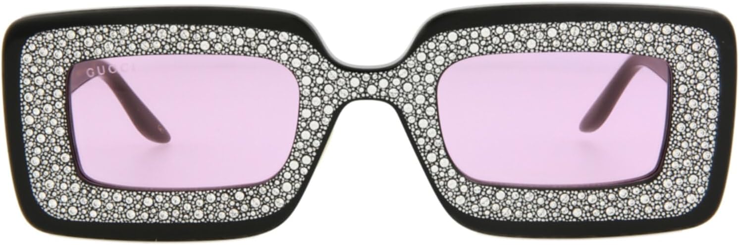 Gucci Square/Rectangle Sunglasses Black Black Pink Luxury Eyewear Made In Italy Acetate Frame Designer Fashion for Everyday Luxury · v3
