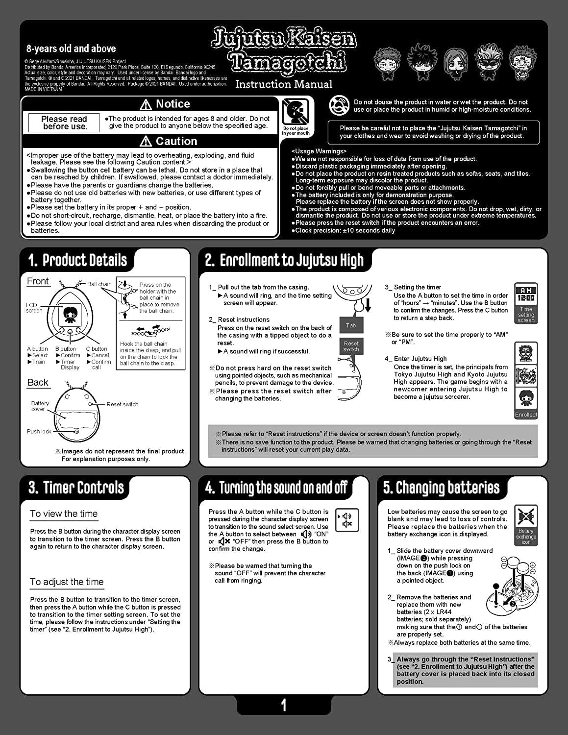 Tamagotchi Nano x Jujutsu Kaisen - Gojo (Japanese Version) · v2