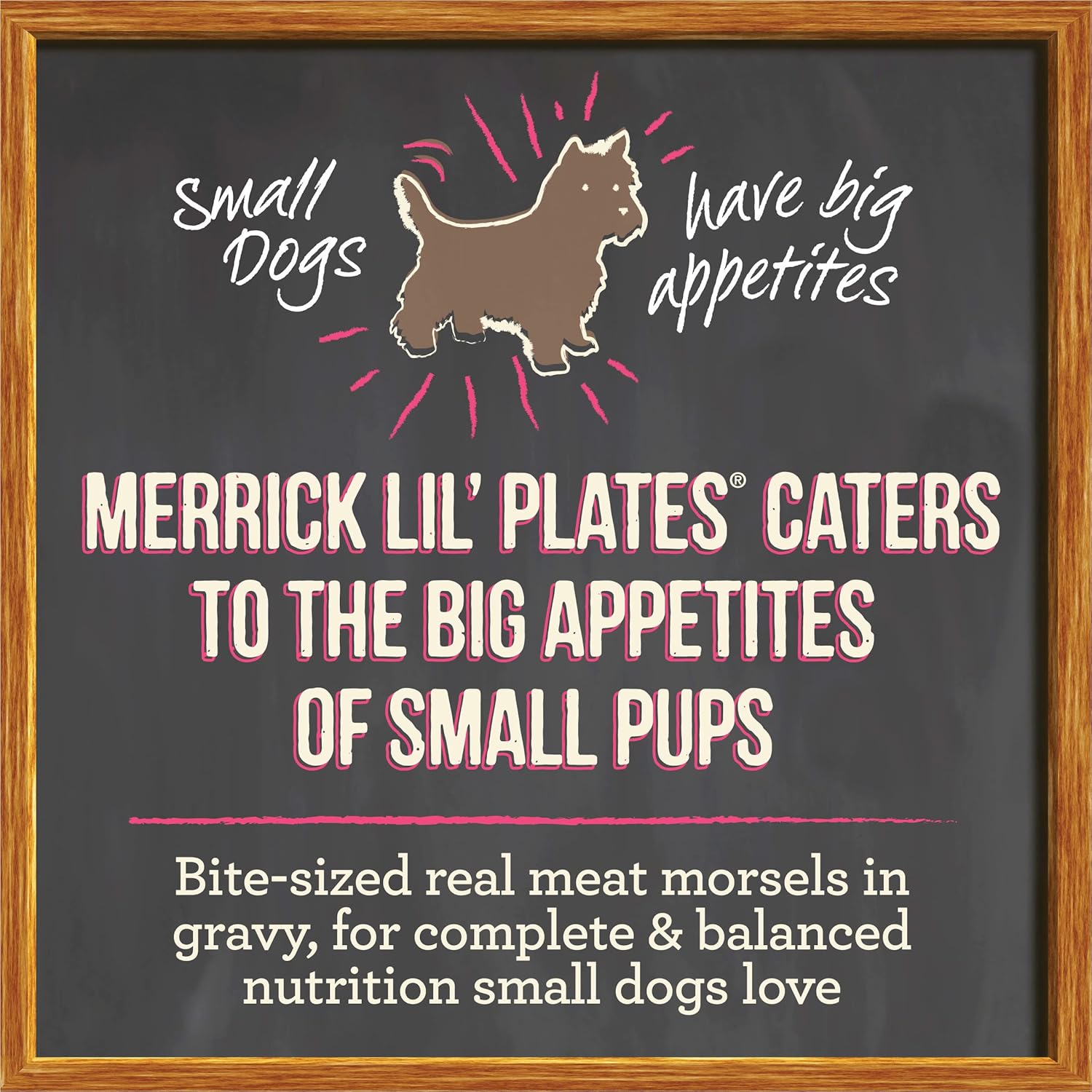 Comida para perros pequeños Merrick Lil' Plates, sin cereales, suave, natural y húmeda, paquete variado, ternera y pollo (paquete de 1) tarrinas de 2.6 libras