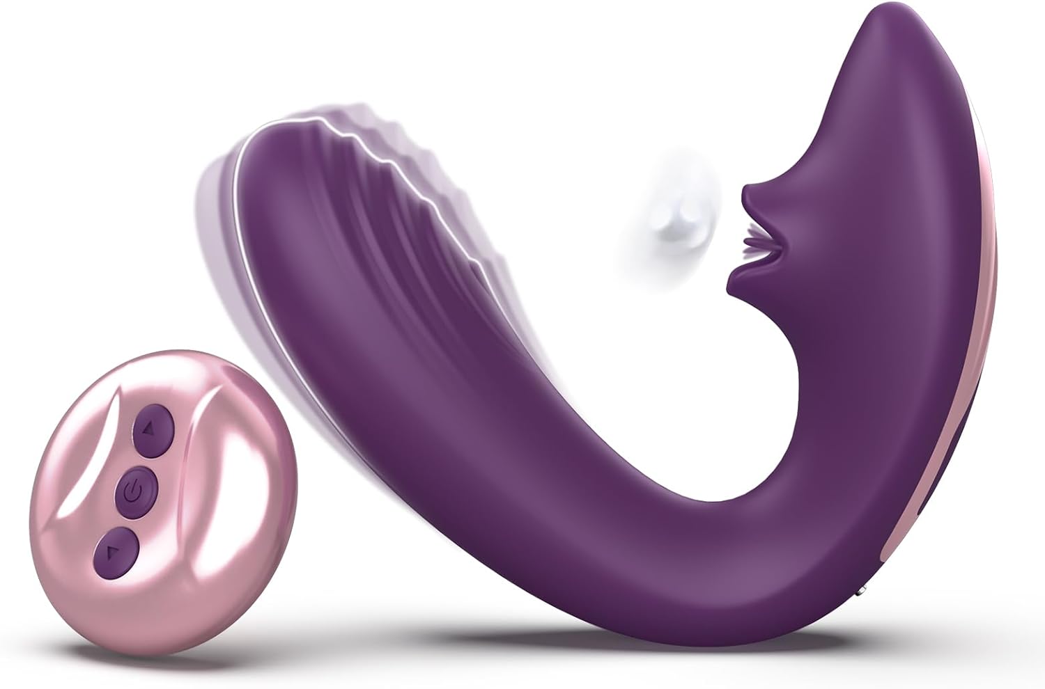 Tracys Dog Clitoral Licking G Spot Vibrator, Tongue Adult Toys with Remote Control for Women Couple Play, Vibrating Sex Toy for Double Stimulation with 7 Licking  10 Vibration Patterns, Purple · v2