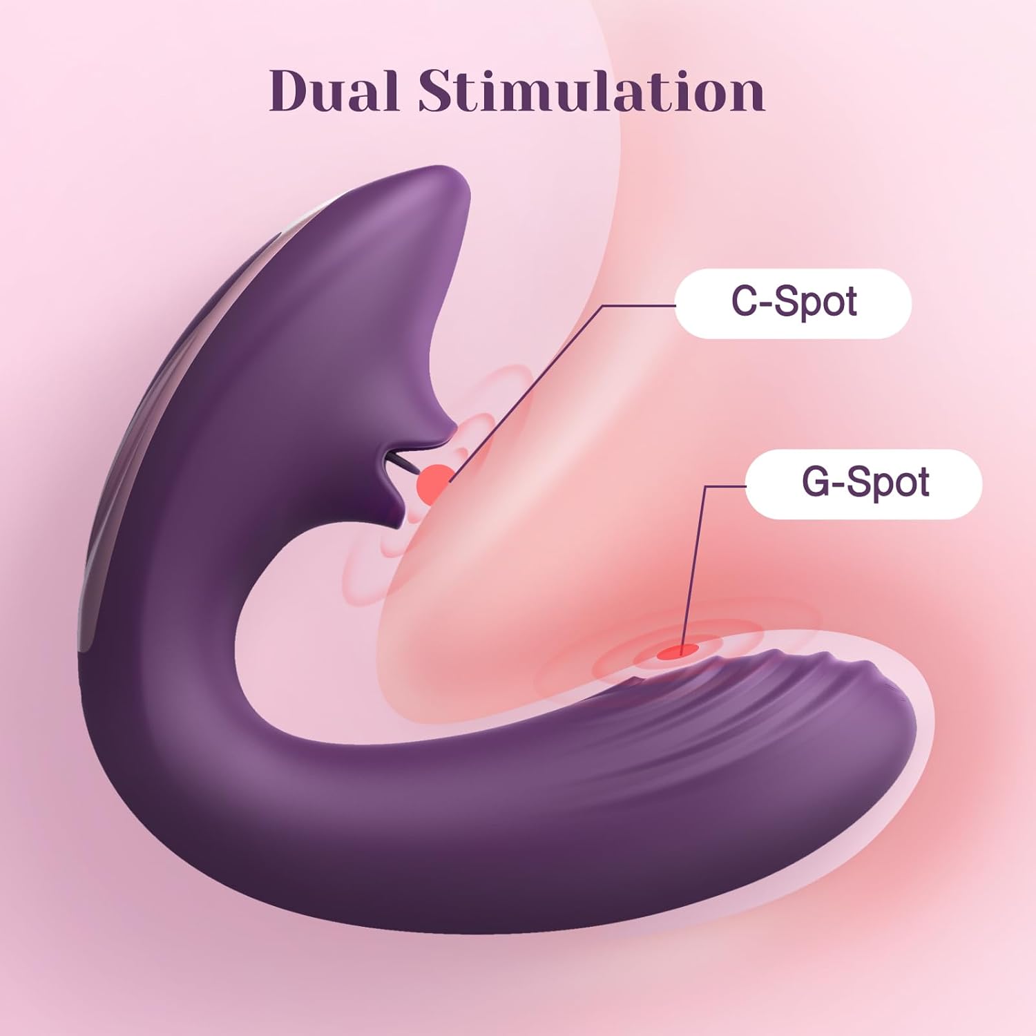 Tracys Dog Clitoral Licking G Spot Vibrator, Tongue Adult Toys with Remote Control for Women Couple Play, Vibrating Sex Toy for Double Stimulation with 7 Licking  10 Vibration Patterns, Purple · v2