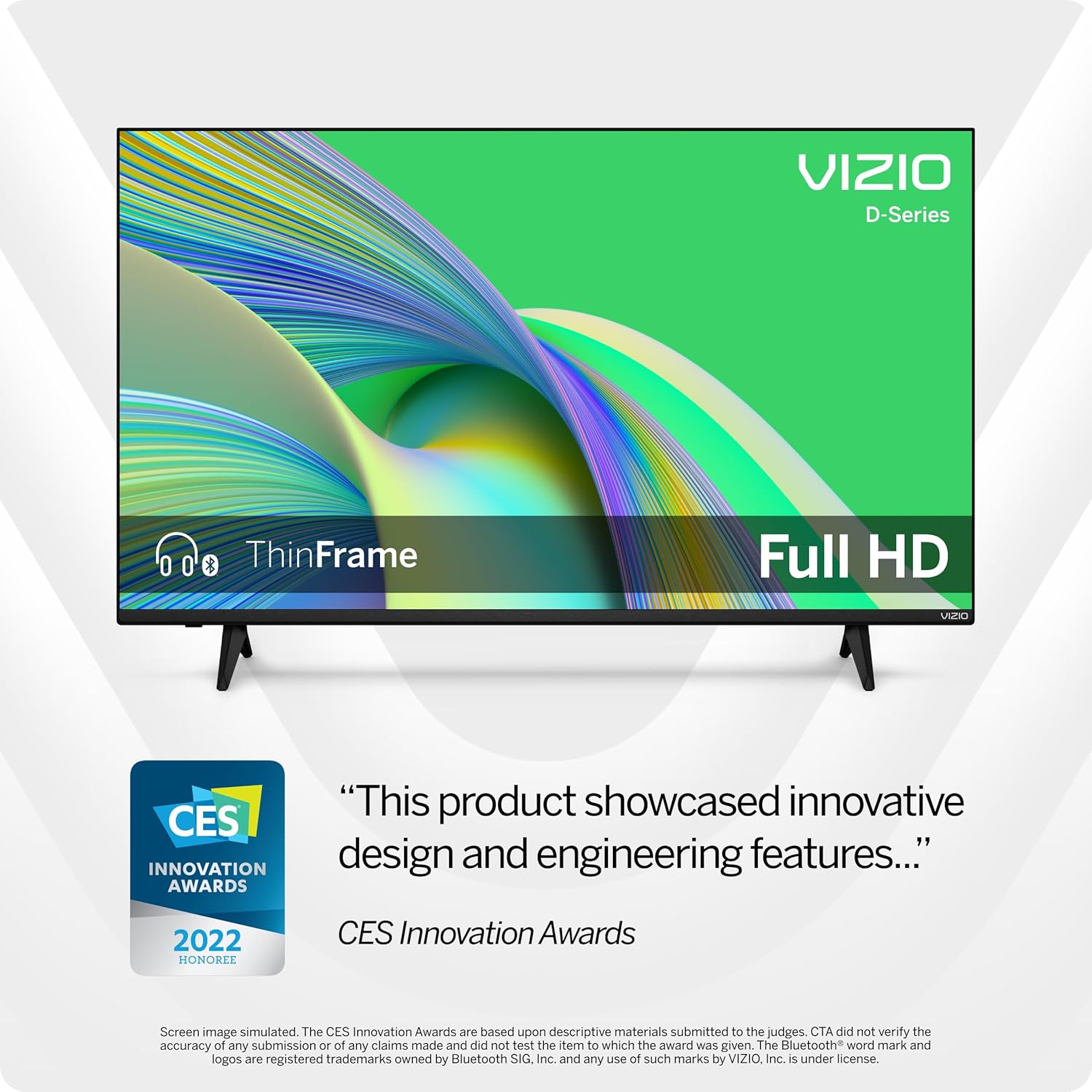 VIZIO 24-Zoll-FHD-LED-Smart-TV der D-Serie mit Bluetooth-Kopfhörerfähigkeit, AMD FreeSync Alexa-Kompatibilität, D24FM-K01, Modell 2023