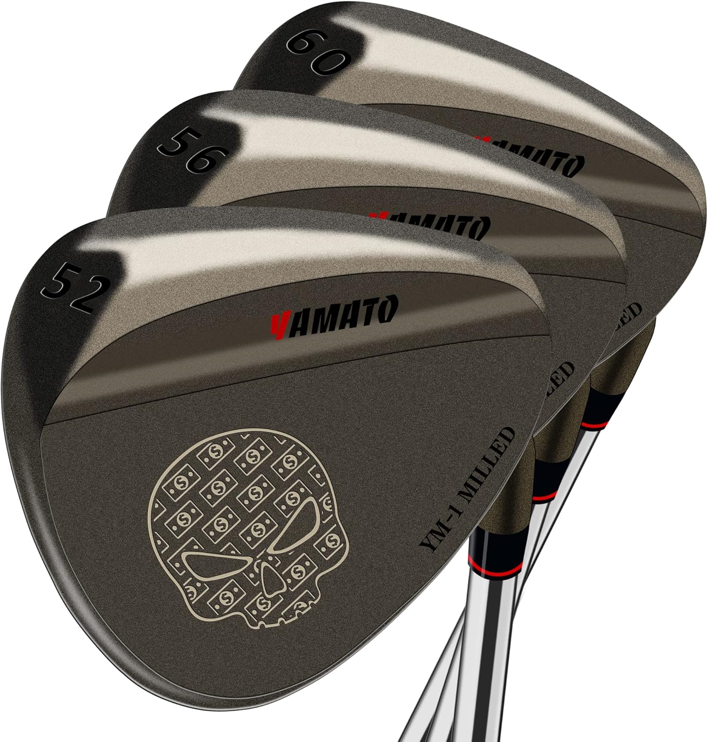 Ensemble de cales de golf Yamato ou de cales de golf individuelles 50/52/54/56/58/60 Ensembles de cales de golf Sand Wedge | Clubs de golf Lob Wedge pour hommes et femmes, face fraisée pour high spin