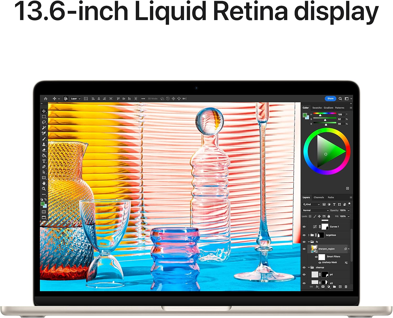 Apple 2022 MacBook Air Laptop with M2 chip: Built for Apple Intelligence, 13.6-inch Liquid Retina Display, 8GB RAM, 256GB SSD Storage, Backlit Keyboard, 1080p FaceTime HD Camera; Starlight · v3