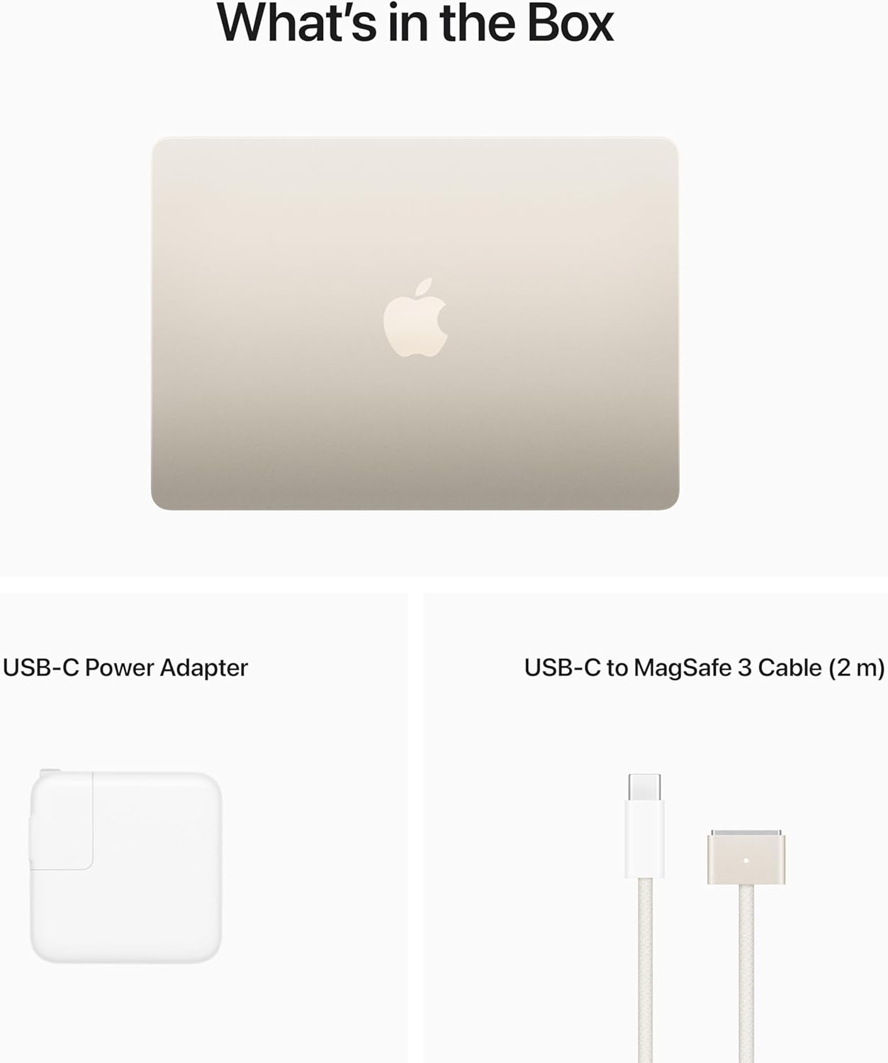 Apple 2022 MacBook Air Laptop with M2 chip: Built for Apple Intelligence, 13.6-inch Liquid Retina Display, 8GB RAM, 256GB SSD Storage, Backlit Keyboard, 1080p FaceTime HD Camera; Starlight · v3