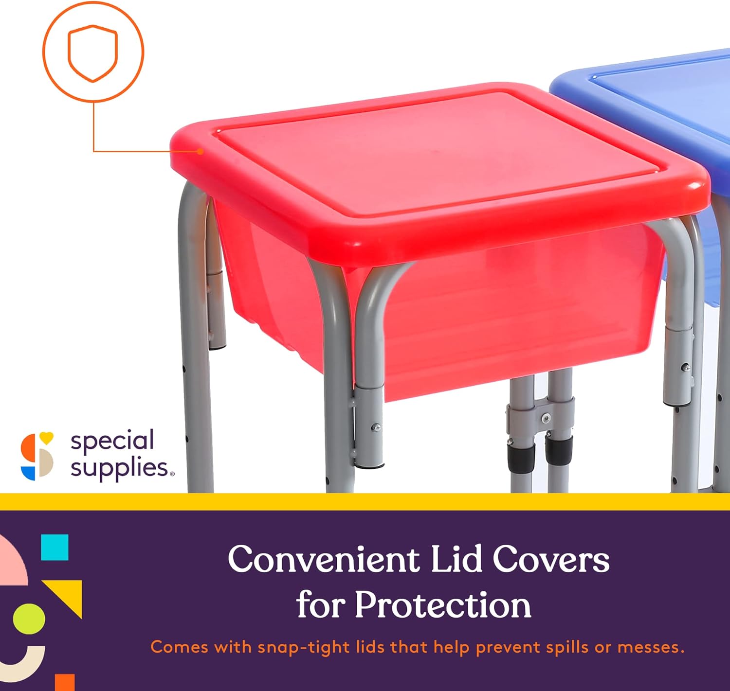 Special Supplies Sensory Activity Table for Kids and Toddlers with 3 Plastic Buckets, Easy Build Frame, and 7 Beach Toys for Interactive, Hands-On Learning Water, Sand, and STEM Play · v2