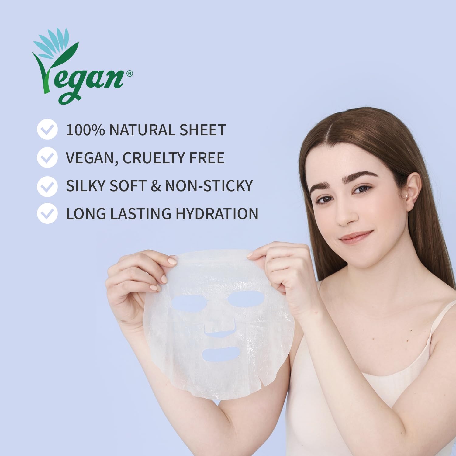 Collagen Hydrating Sheet Masks for Face Korean Anti Aging Mask Sheet for Dry Skin  Sensitive Skin, EVE Vegan, Not Tested on Animals, No Parabens, No Sulfates, Hyaluronic Acid, Witch Hazel 10EA · v3