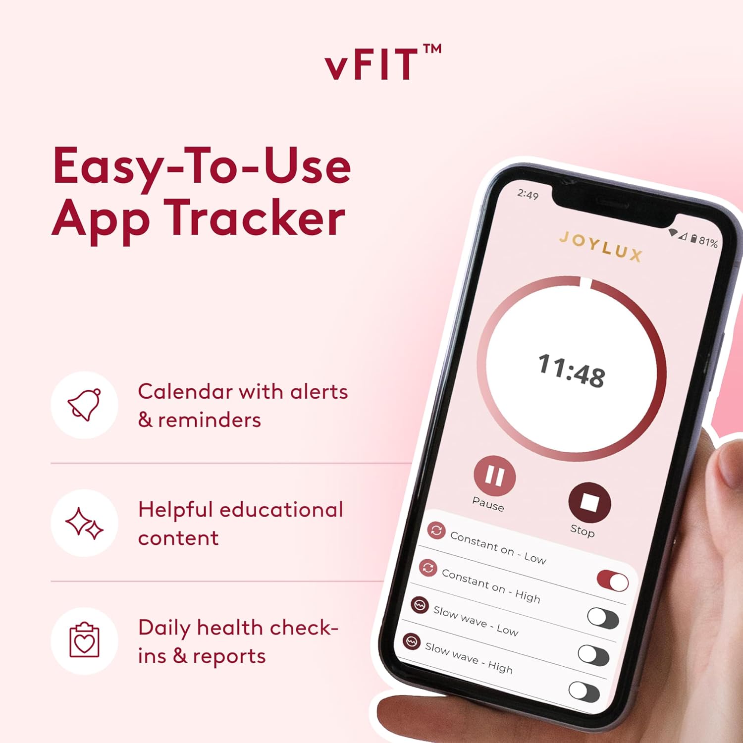 vFit Set, Red LED Light Health Device for Women, Intimate Wellness System for Menopausal Women  New Mothers, Promotes Natural Hydration amp; Helps Tighten Pelvic Floor · v3