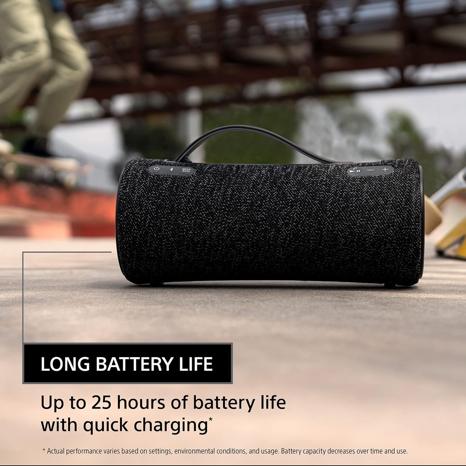 Sony SRS-XG300 X-Series Wireless Portable-Bluetooth Party-Speaker IP67 Waterproof and Dustproof with 25 Hour-Battery and Retractable Handle, Black- New · v4