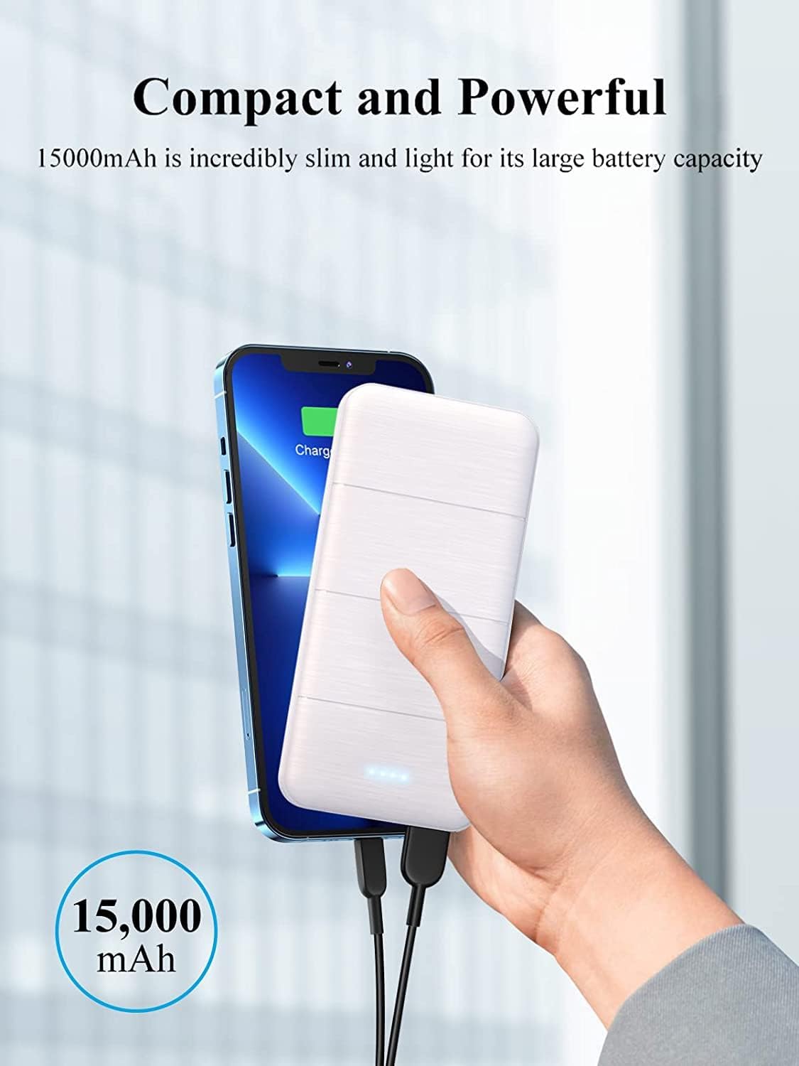 Portable-Charger-Power-Bank - 2 Pack 15000mAh Dual USB Power Bank Output 5V3.1A Fast Charging Portable Charger Compatible with Smartphones and All USB Devices. · v2