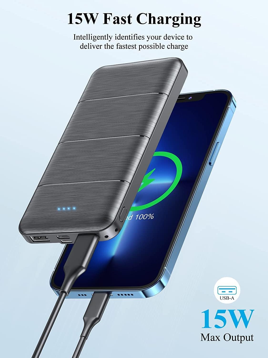 Portable-Charger-Power-Bank - 2 Pack 15000mAh Dual USB Power Bank Output 5V3.1A Fast Charging Portable Charger Compatible with Smartphones and All USB Devices. · v2