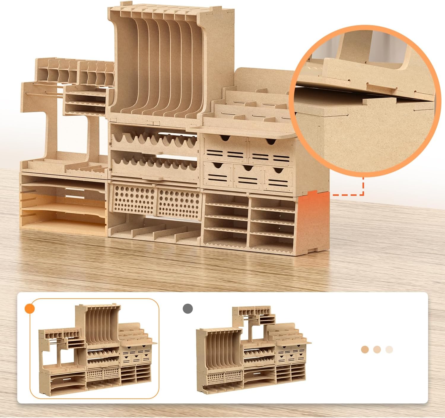 Wooden Model Kit Tool Organizer Storage Rack, Paint Rack Organizer with MDF Material, Brush/Screwdriver Storage, Craft Supplies Storage, Suitable for Tamiya Gundam Model Tools, GK10