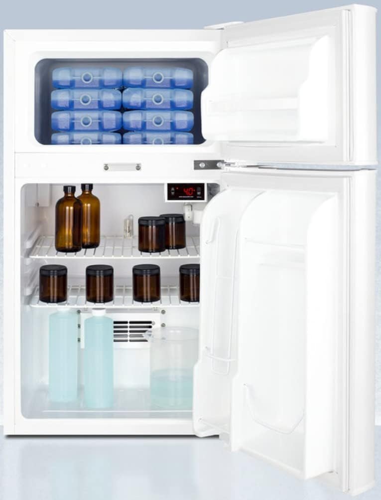 Summit Appliance AGP34RFLCALADA Genel Amaçlı ADA Yükseklik 2 Kapılı Buzdolabı-Dondurucu, Dijital Buzdolabı Kontrollü, Dahili Fan, Şifreli Kilit ve NIST Kalibre Edilmiş Alarm/Termometre