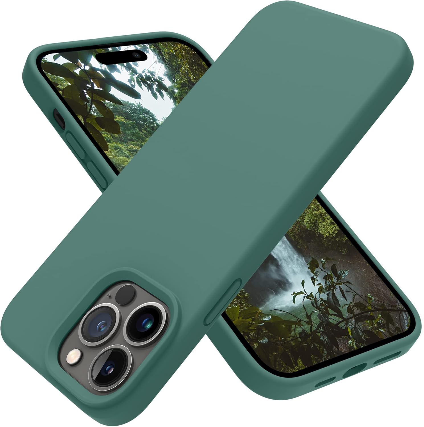 OTOFLY Designed for iPhone 14 Pro Case, Silicone Shockproof Slim Thin Phone Case for iPhone 14 Pro 6.1 inch (Pine Green) · v6