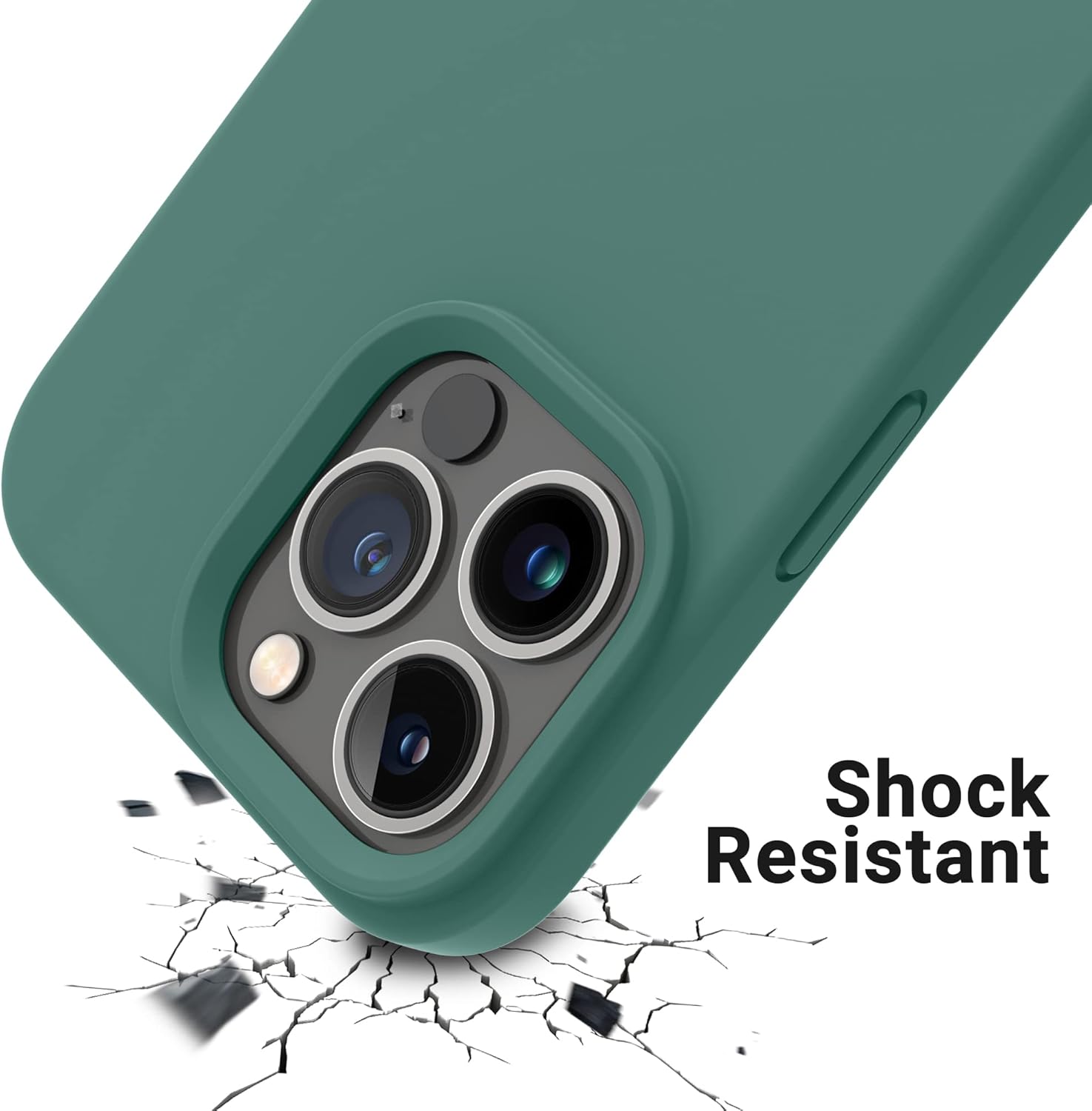 OTOFLY Designed for iPhone 14 Pro Case, Silicone Shockproof Slim Thin Phone Case for iPhone 14 Pro 6.1 inch (Pine Green) · v6