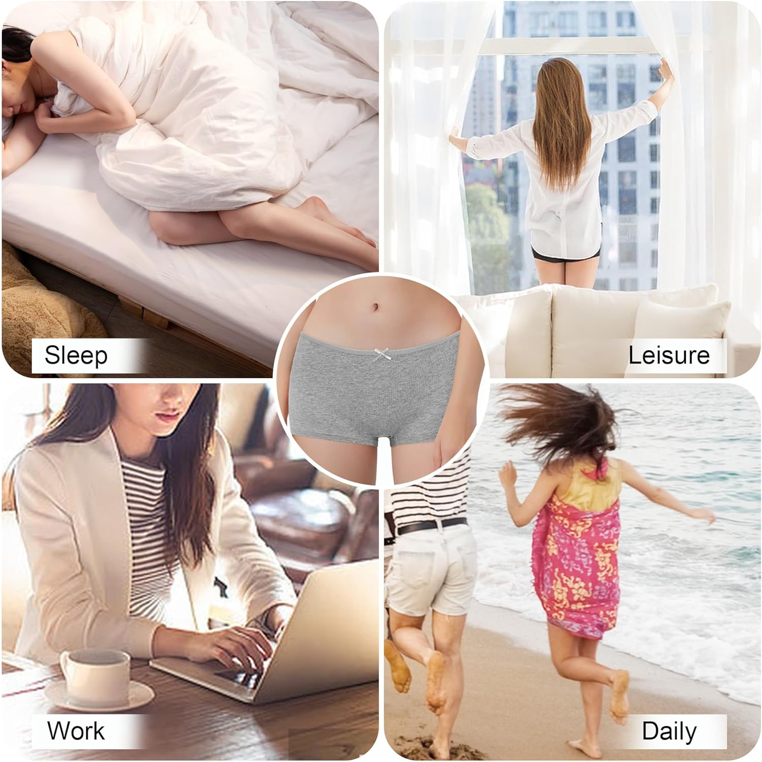 Biancheria intima da donna in cotone boxer da donna comodi pantaloncini da bambino morbidi confezione 3/6 3901