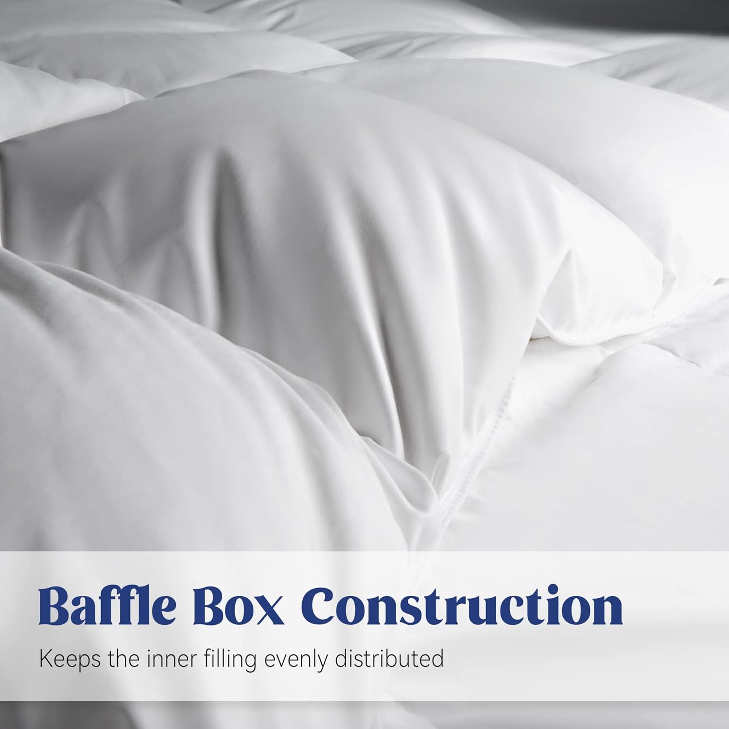 puredown® Goose Down Comforter Full/Queen Size, Pinch Pleat Duvet Insert, 800 Fill Power Cloud Fluffy Extra Warmth for Winter, Filled with 93% Goose Down · v12