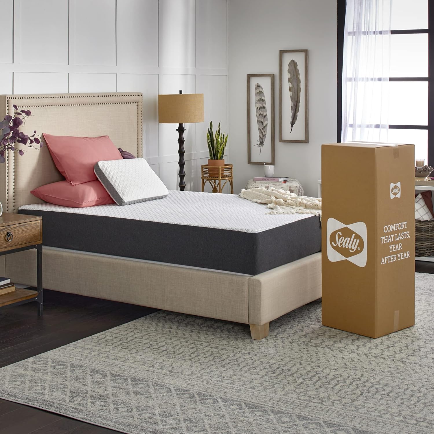 Sealy Cool  Clean 10 Memory Foam Bed in Box, Queen, White · v3