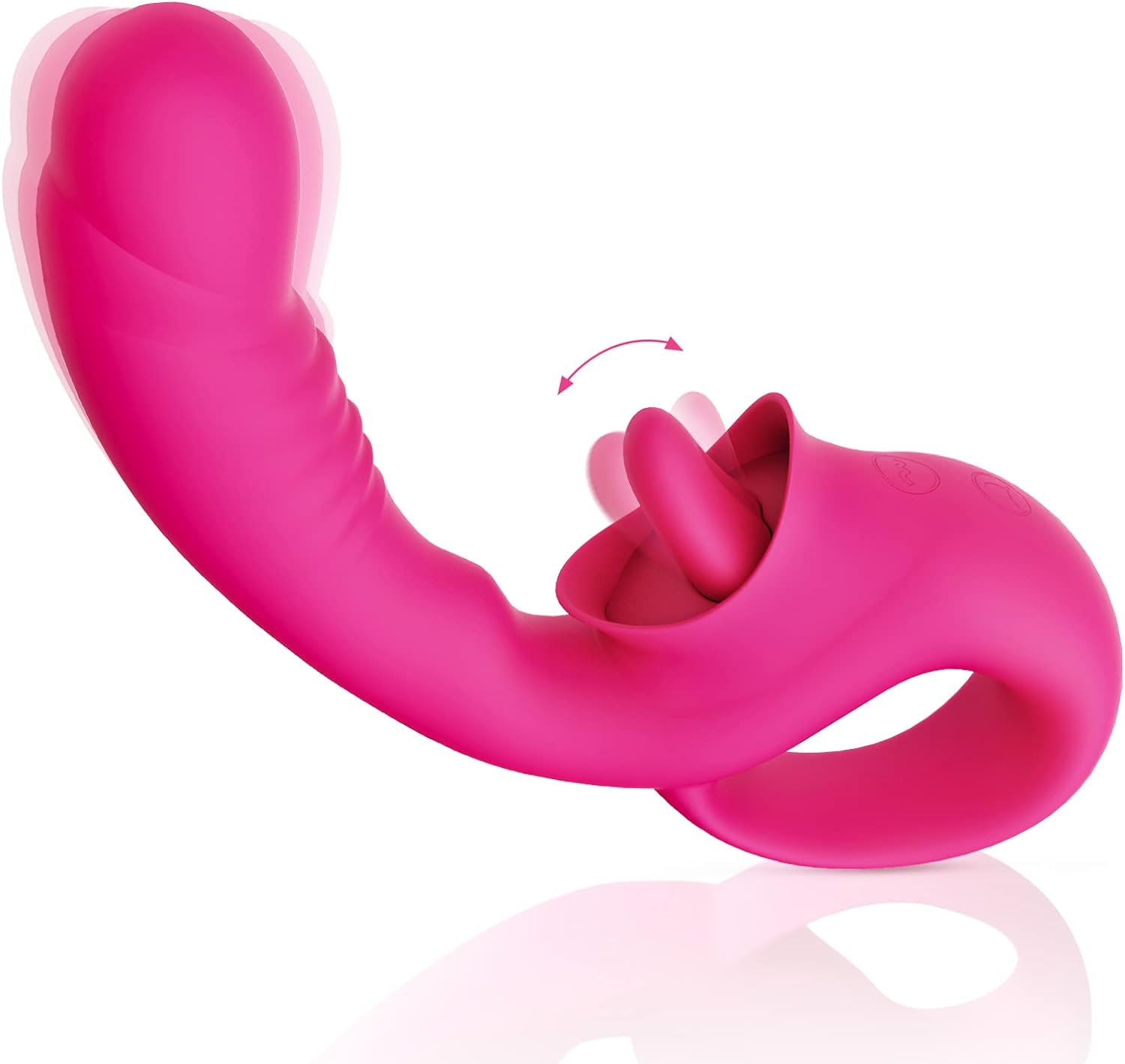 Clitoral Licking G Spot Vibrator, Realistic Dildo Clitoralis Stimulator for Women with 10 Licking  Vibrating Modes, Strapless Strap-On Dildo for Multiple Stimulation, Adult Sex Toys for Women