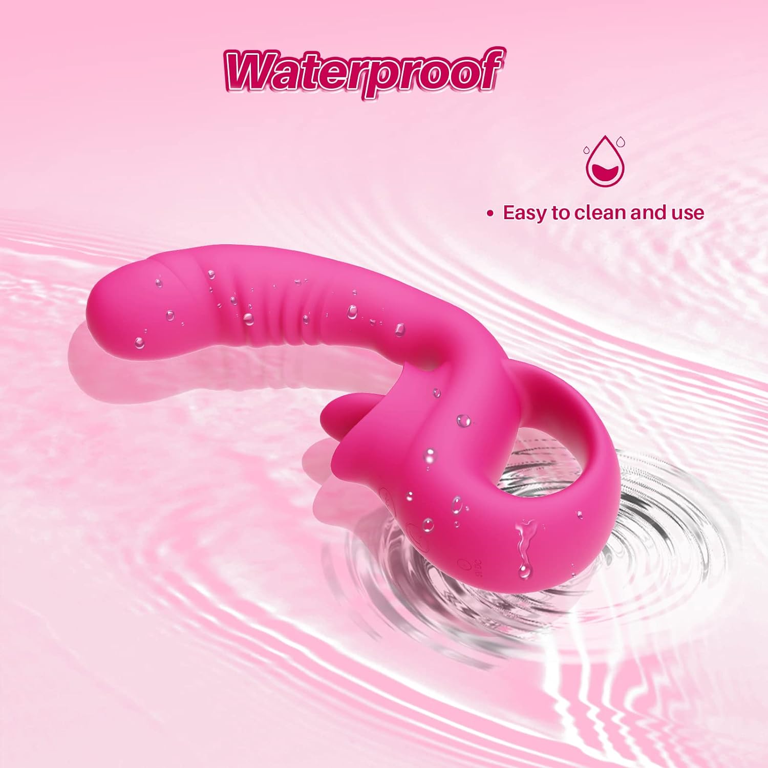 G-spot vibrator om clitoris te likken, realistische dildo, clitoralisstimulator voor vrouwen met 10 vibratiestanden om te likken, strapless voorbinddildo voor meervoudige stimulatie, seksspeeltjes voor volwassenen voor vrouwen