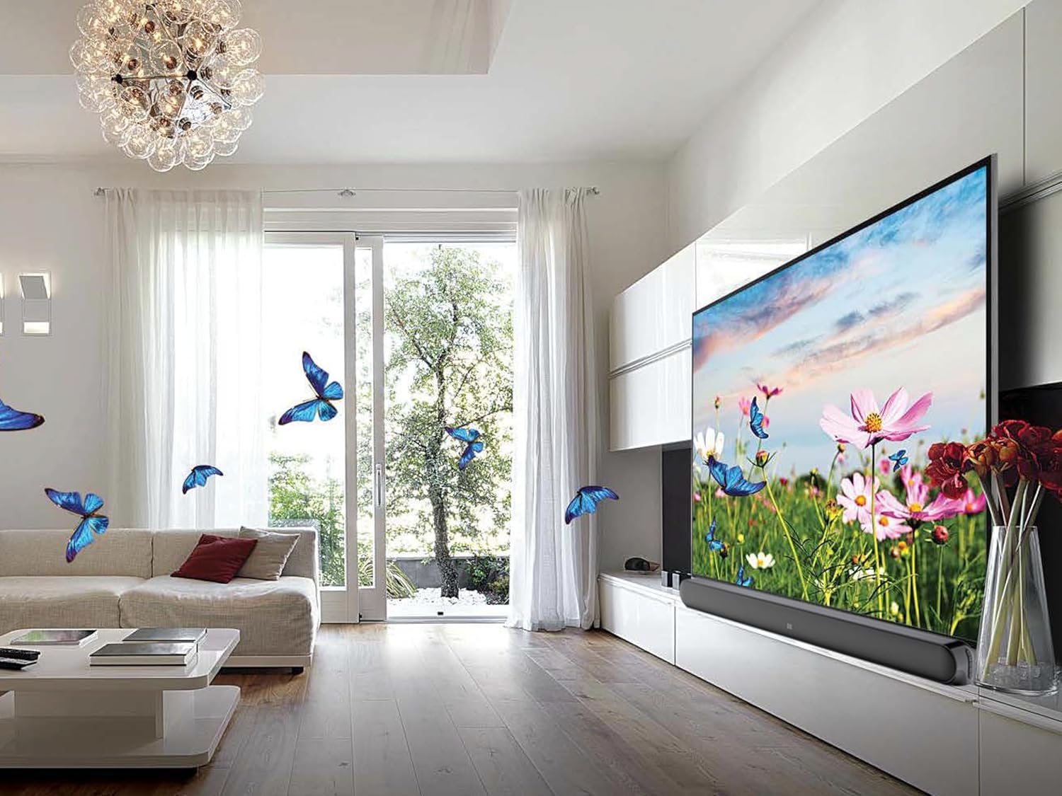 110 Inches Ultra HD TV, Ultra Large Screen Monitor 3840x2160 Pixel, Experience Various Kinds of Content with High-Performance Picture Quality · v2