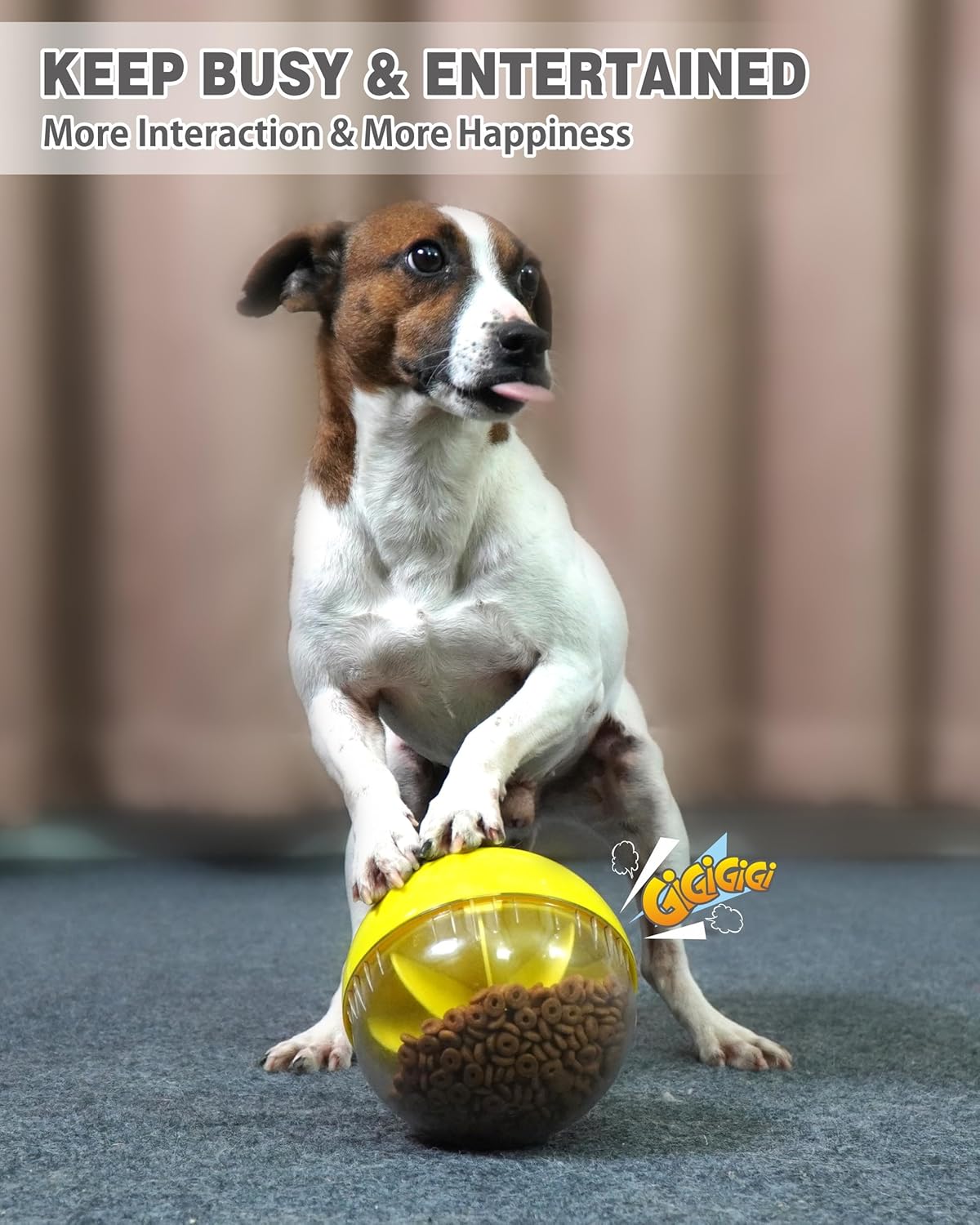 Snoepgoed voor honden - Interactief hondenspeelgoed om verveling en stimulatie te stimuleren, voedselverrijkend speelgoed voor honden, mentale stimulatie (druk)