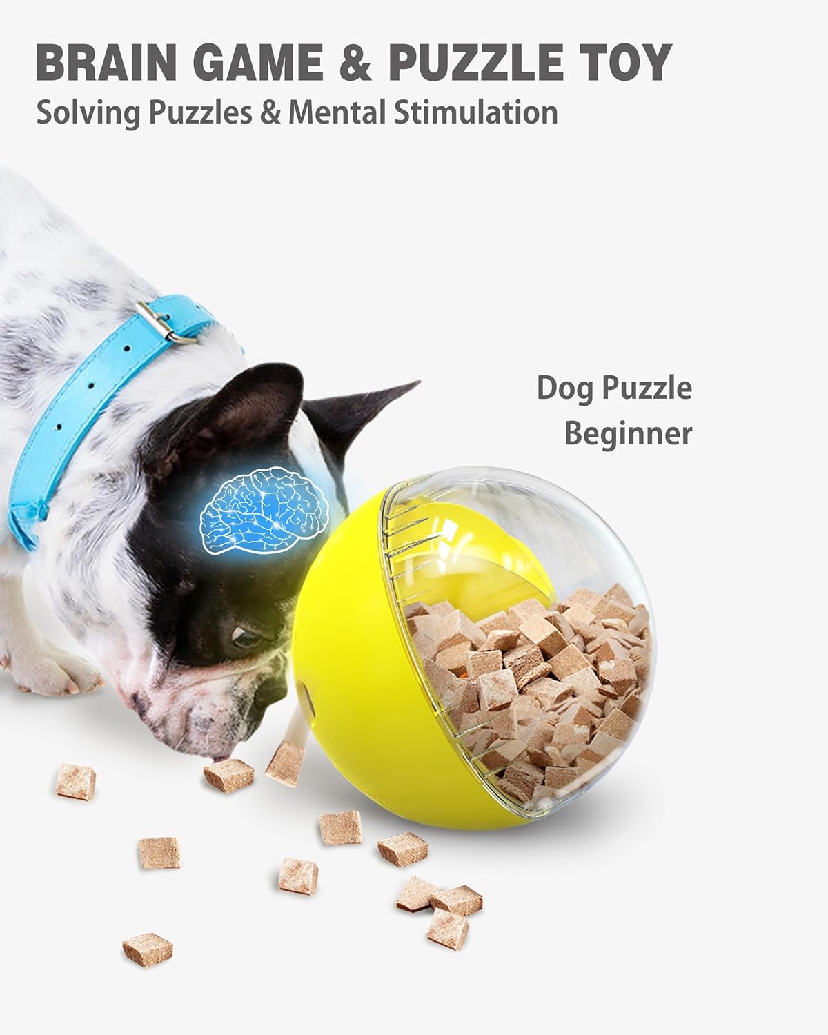 Snoepgoed voor honden - Interactief hondenspeelgoed om verveling en stimulatie te stimuleren, voedselverrijkend speelgoed voor honden, mentale stimulatie (druk)
